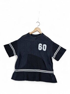 BDG Mixed-Media Knit‎ Jersey Tee '60' Mesh Short Sleeve XS